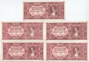 1946. 100.000BP (5x) T:VF-F szép papír Adamo P36