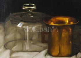 Molnár Z. János (1880-1960): Csendélet. Olaj, vászon, jelezve jobbra lent. Apró sérülésekkel. 35x43 ...