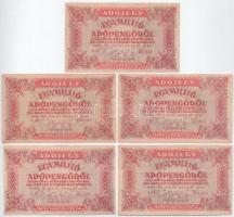 1946. 1.000.000AP fordított címerrel (5x) 4db különböző sorzatszámmal T:F-VG