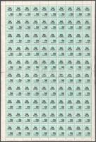 Számlailleték bélyeg 1945 50P hajtott 100-as teljes ív (150.000)