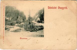 1901 Alsószarvas, Szarvas, Dolny Jelenec (Óhegy, Staré Hory, Besztercebánya); Kiadja Lechnitzky Ottó 4. sz. (szakadás / tear)
