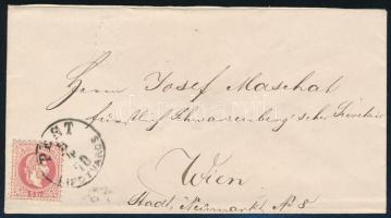 1870 5kr szép tiszta levél "PEST / LIPÓTVÁROS" - "WIEN"