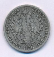 Ausztria 1884. 1Fl Ag "Ferenc József" T:VF patina Austria 1884. 1 Florin Ag "Franz Joseph" C:VF patina Krause KM#2222