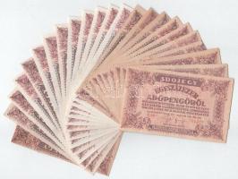 1946. 100.000AP (23x) egyiken "MNB" bélyeg, közte öt darab sorszámos, tizenkettő darab fehér papíros T:AU-VG