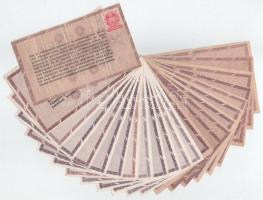 1946. 100.000AP (23x) egyiken "MNB" bélyeg, közte öt darab sorszámos, tizenkettő darab feh...