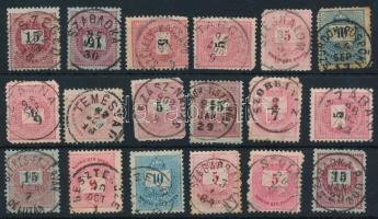 18 db Krajcáros bélyeg szép / olvasható bélyegzésekkel