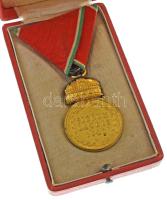 1922. "Magyar Koronás Bronzérem hadiszalagon" aranyozott bronz kitüntetés eredeti, mellsza...