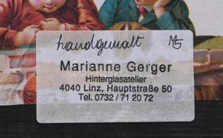 Gerger, Marianne (XX. sz. vége/XXI. sz. eleje): Winter. Festett üveg (Hinterglasmalerei), hátoldalán...