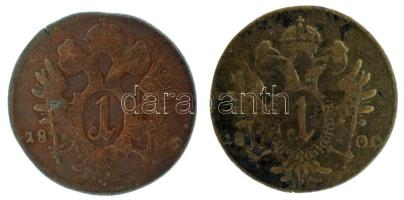 1800E 1kr Cu "I. Ferenc" (Gyulafehérvár / Alba Iulia) (2x) T:F, patina, ph.
Krause KM#211...