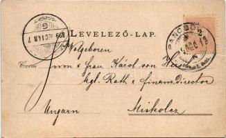 1899 Pancsova, Pancevo; Grand Hotel Weisz szálloda, automobil / hotel, automobile (EM)