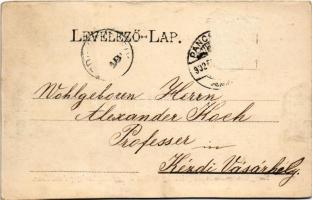 1902 Pancsova, Pancevo; Hungária szálloda és járásbíróság a katolikus Egyházközség palotájában, Ková...