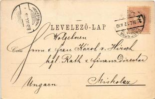 1899 Pancsova, Pancevo; emlék, M. K. Állami Felső Kereskedelmi Iskola. Kohn Samu kiadása / school (a...