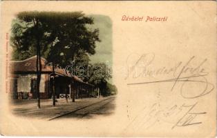 1899 Palics-fürdő, Palic; vasútállomás. Kiadja Heumann Mór / railway station (EK)