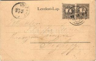 1899 Palics-fürdő, Palic; vasútállomás. Kiadja Heumann Mór / railway station (EK)