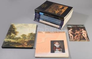 1992-2005 Sotheby's Old Master Paintings aukciós katalógusok: December 1992, December 1994, December 2000, July 2003, July 2004. Valamint Sotheby's Old Master Drawings July 2004. Valamint Sotheby's Dipinti Antichi aukciós katalógusok (Milano): November 2000, November 2004, Június 2005. Valamint Sotheby's Art of the Enlightenment January 2005. Összesen 11 db Sotheby aukciós katalógus. + Sotheby's Old Master Paintings porspektus. London - Milano, Sotheby's. Angol nyelven. Rendkívül gazdag képanyaggal illusztráltak. Kiadói papírkötések, és kiadói egészvászon-kötés, kiadói papír védőborítóban. +  2000 Auctioneers Glerum Oude Meesters. Schilderijen en Tekening / Old Masters Paintings and Drawings. Veiling 199. Amsterdam, 2000, Auctioneers Glerum, 59+1 p. Holland és angol nyelven. Gazdag képanyaggal illusztrált.