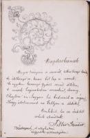 ca 1930 2 db régi emlékkönyv, sok bejegyzéssel, bőr kötésben