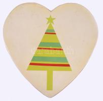 Szív alakú dobozban karácsonyi díszdobozok, 25x25 cm