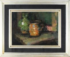 Nagy Oszkár (1893-1965): Csendélet. Olaj, vászon. Jelezve jobbra fent: Nagy Oszkár. Dublírozott. Fak...