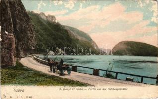 Orsova, Kazán-szoros, Széchenyi út részlet / gorge (felületi sérülés / surface damage)