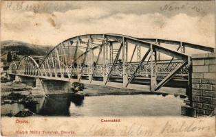 1909 Orsova, Cserna híd. Kiadják Müller Testvérek / Cserna-Brücke / Cerna bridge (fl)