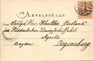 1899 Orsova, Kazán-szoros, Széchenyi emléktábla. Hutterer G. kiadása / Cazane / gorge, monument (EK)