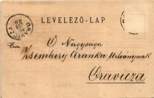 1900 Orsova, Al-Duna, Trikule, Háromtorony. Hutterer G. / tower ruins / Tricule (fa)