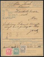 1891 35kr díjjegyes kétnyelvű táviratlap 1kr + 3kr + 5kr díjkiegészítéssel, Petrovoselóból Zavaljéba, majd továbbküldve Bécsbe. Eddigi ismereteink szerint az egyetlen létező 44kr-os bérmentesítés!