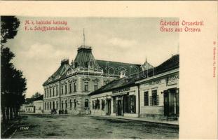 Orsova, M. kir. hajózási hatóság. Hutterer G. kiadása / K.u. Schifffahrtsbehörde / shipping company