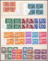 Svájc 1969-1986 28 db ENSZ négyestömb A/4-es berakólap mindkét oldalán (Mi EUR 124.-)
