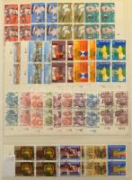 Svájc 1921-1978 Négyestömb összeállítás nagyalakú, csavaros album 12 oldalán, listával (Mi EUR 495.-...