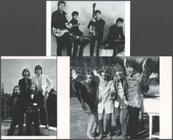 cca 1966 előtti felvételek a Beatles együttesről, 3 db modern nagyítás jelzés nélkül, 15x21 cm és 10x15 cm