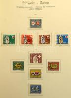 Svájc 1945-1974 Pro Juventute és Pro Patria 237 db bélyeg + 2 db blokk előnyomott, nagyalakú Leuchtt...