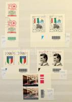 Olaszország 2010-2015 84 db (37 klf) bélyeg vonalkóddal, 16 lapos, A/4-es, jó minőségű német berakó ...