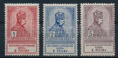 1913 Árvíz (I.) 1K, 2K, 5K (** 78.500)