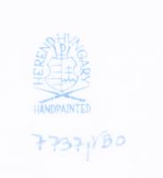 Herendi Viktória mintás tálka. Kézzel festett, jelzett, hibátlan 13 cm