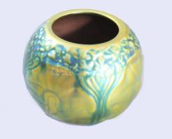 Zsolnay eozinos kis váza. 8x7 cm Jelzett, hibátlan