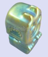 Zsolnay robot bagoly, eozin mázas, jelzett (tervező: Nádor Judit), gyári folttal, m:16 cm