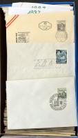 Ausztria FDC gyűjtemény az 1960-1993 közötti időszakból, cipős dobozban