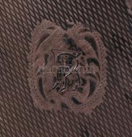 Ezüst (Ag) cigaretta tárca, gilosált, jelzett 94 g 9x8 cm