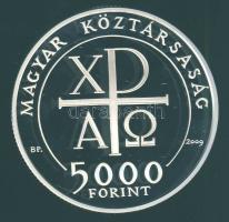 2009. 5000Ft "Kálvin János" Ag T:PP eredeti tokban és tanúsítvánnyal!