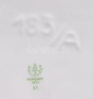 Hollóházi paradicsommadár mintás kínáló. Jelzett, hibátlan, 23x23 cm