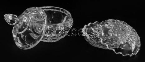 2 db üveg bonbonniere. hibátlanok d. 9 cm