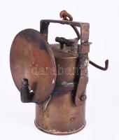 Réz bányászlámpa, m: 17 cm
