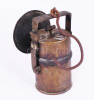 Réz bányászlámpa, m: 17 cm