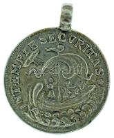 1900 k. "Szent György érem" jelzett Ag érem füllel (2,45g/0.800/18mm) T:XF ph. Hungary ~1900. "Saint George Medal" hallmarked Ag medal with ear (2,45g/0.800/18mm) C:XF ph.