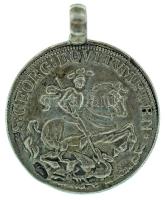 1900 k. "Szent György érem" jelzett Ag érem füllel (2,45g/0.800/18mm) T:XF ph.
Hungary ~1...