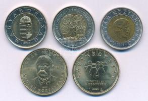 2002. 100Ft "Kossuth" + 2003. 20Ft "Deák" + 2020. 20Ft Cu-Ni "Tisztelet a hősöknek" + 2022. 100Ft "Magyar Pénzmúzeum és Látogatóközpont" + 100Ft T:AU-XF