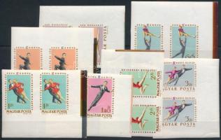 1963 Műkorcsolyázó és jégtánc EB vágott sor ívsarki párokban (8.000) (ráncok / creases)