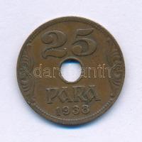 Jugoszlávia 1938. 25P Cu T:XF Yugoslavia 1938. 25 Para Cu C:XF Krause KM#17