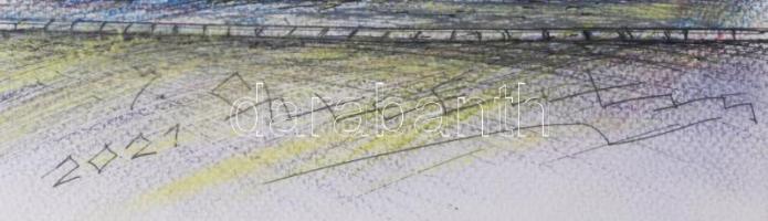 Jelzés nélkül: Kárpátaljai magyar templom. Vegyes technika, papír. Üvegezett fakeretben. 28x20 cm